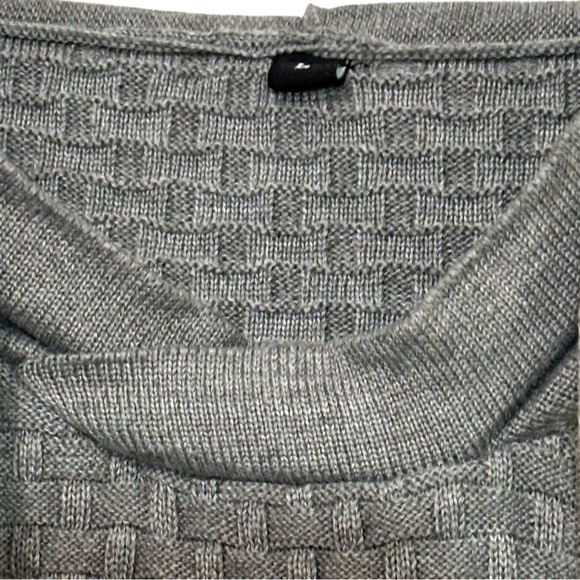 ELK - SIZE LARGE - SOFT GRAY - KNIT LIKE WAFFLE WEAVE - HOODIE - SIZE LARGE B19 - Picture 10 of 12